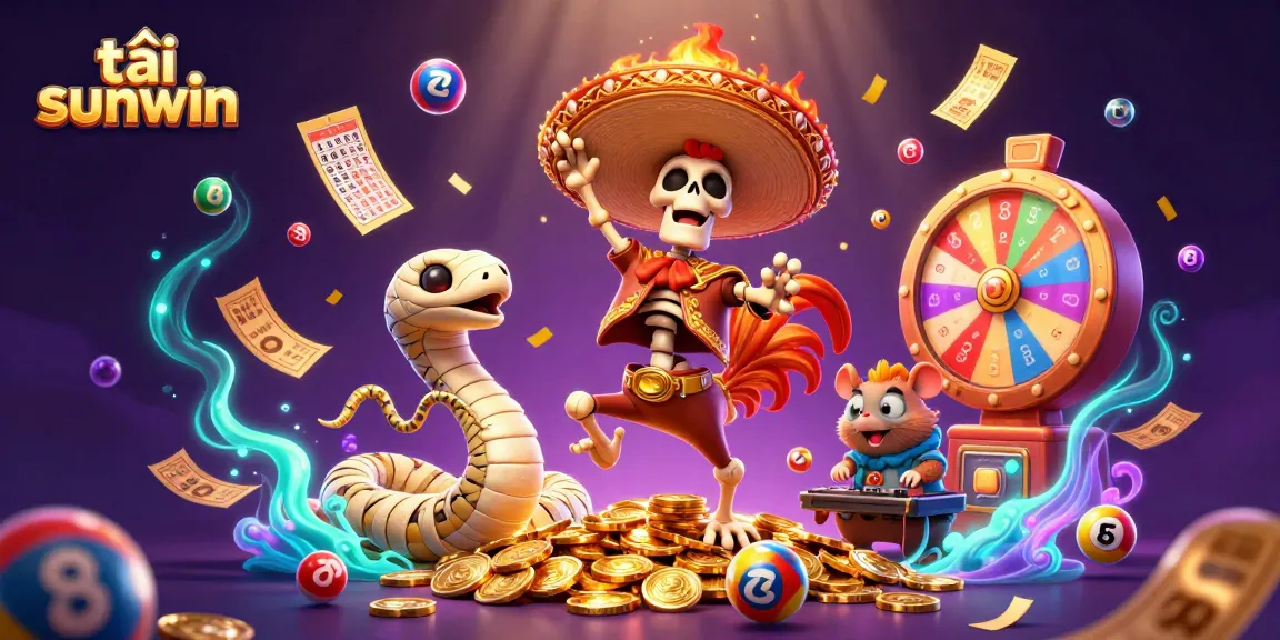 Engage in exciting gameplay at tải sunwin with dynamic characters celebrating winnings in a vibrant 3D scene.
